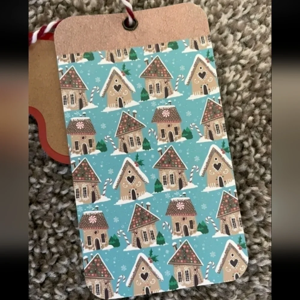 Gingerbread House Village Peppermint Snowflake Plush Throw Blanket Decor 50